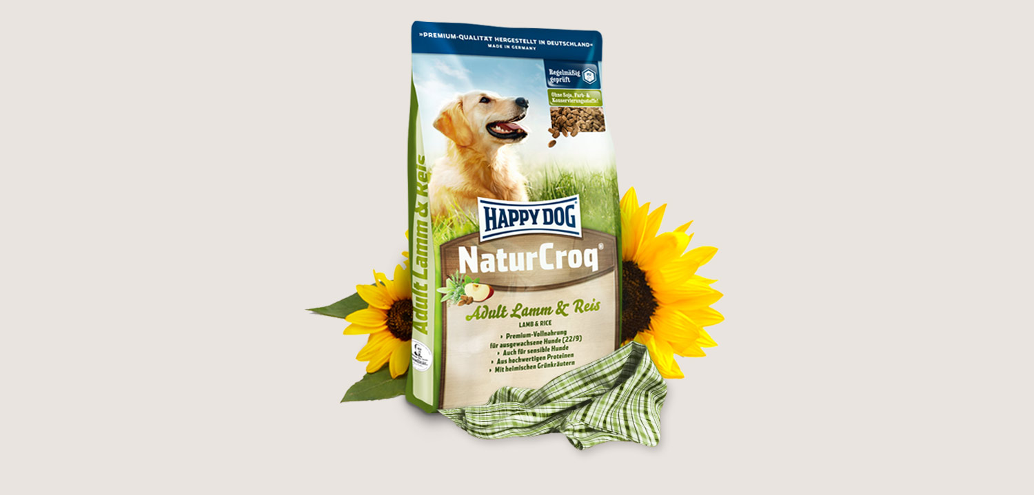 happy dog trockenfutter naturcroq adult lamm reis