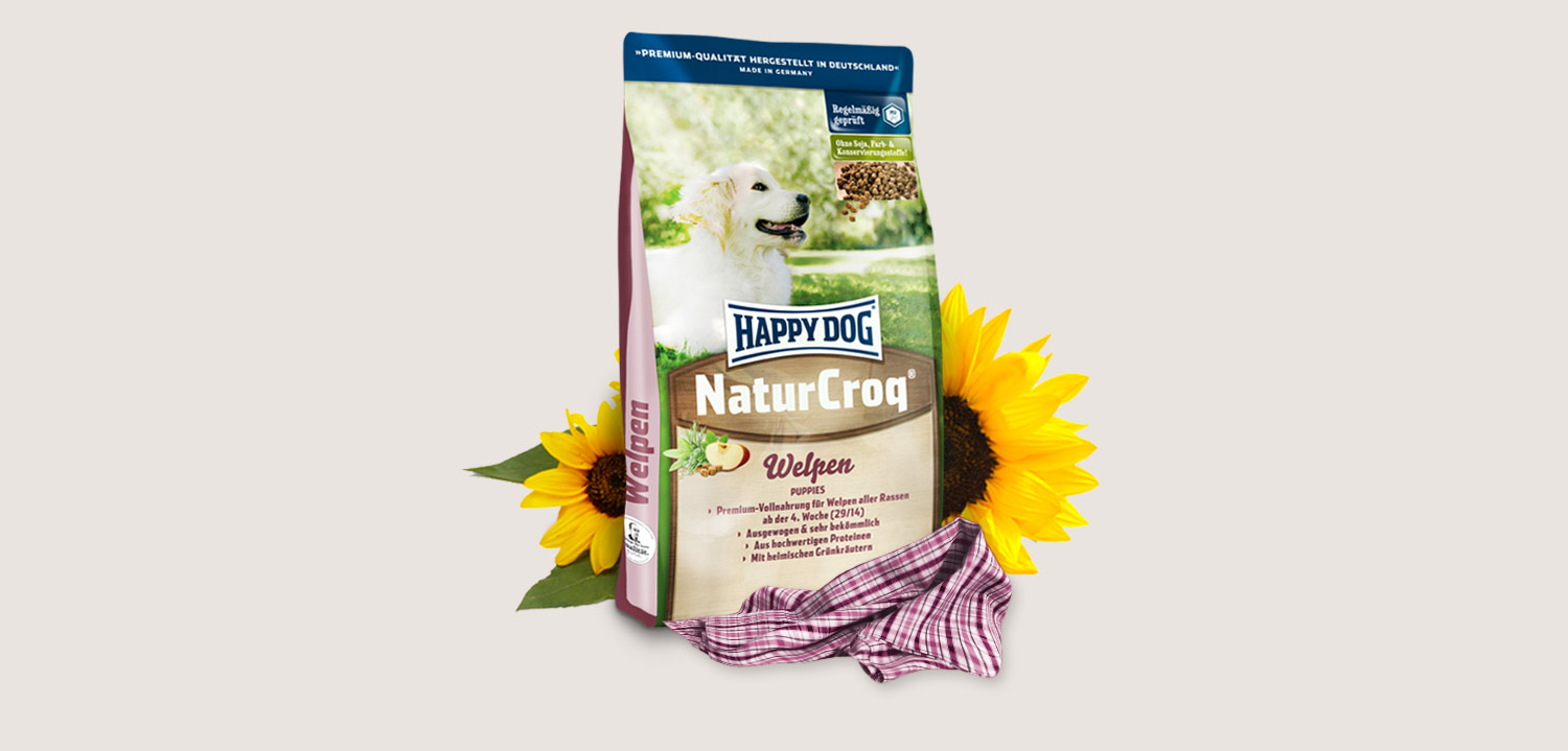 happy dog trockenfutter naturcroq welpen